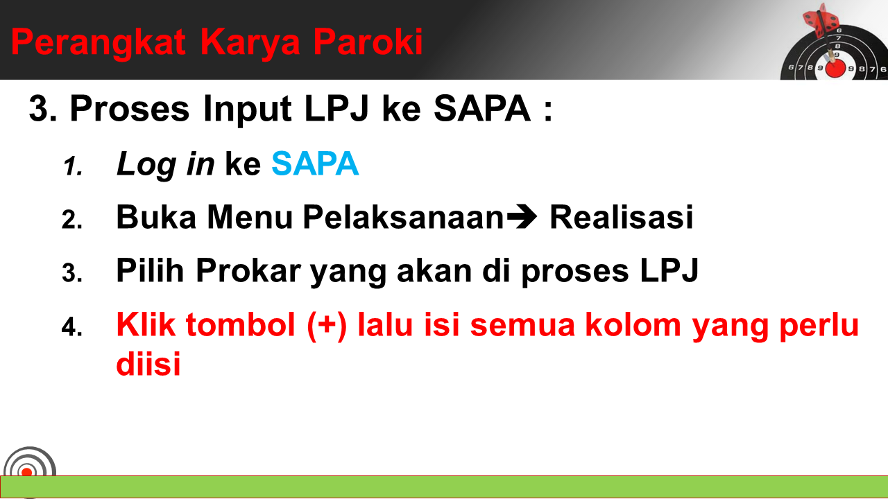 Proses Input LPJ